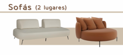 Sofás 2 Lugares para locação